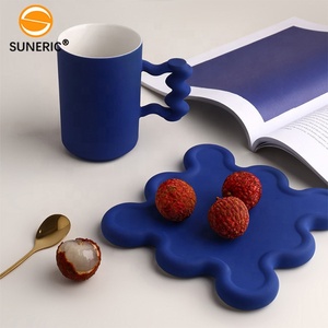 แก้วมัคเซรามิกนอร์ดิกขนาด<span class=keywords><strong>300</strong></span>มล. มีเอกลักษณ์เฉพาะถ้วยกาแฟชาสีฟ้าและจานรองชุดของขวัญ - Product Image 2