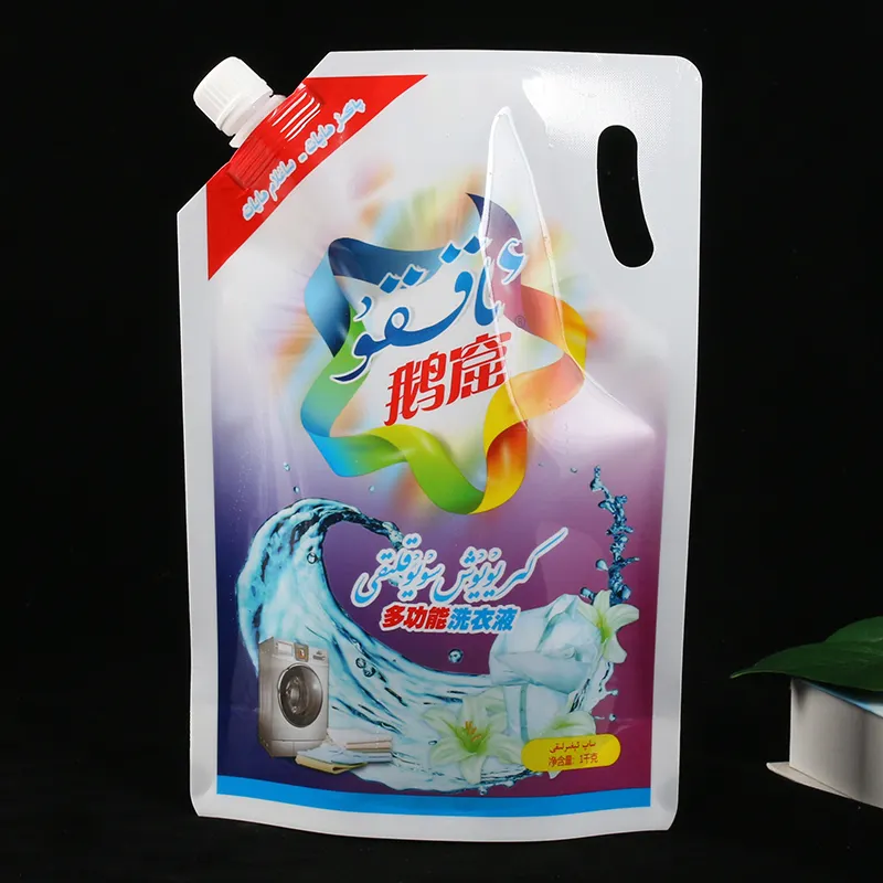 Bolsa de boquilla para lavado de alimentos para mascotas, espuma de viaje, champú, embalaje de agua, bolsa de plástico con boquilla de gelatina blanca 7l 5l