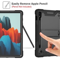 Étui de tablette chaud pour Samsung Galaxy Tab S10 FE Plus 11 pouces 2025, protection contre les chocs, protection contre les chutes, coque de tablette en plastique rigide avec béquille