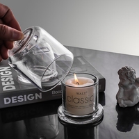 Botol Lilin Kubah Transparan Beraroma, Botol Diffuser Lilin, Stoples Lilin Kaca Unik Dengan Tutup