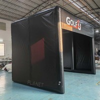 Prix d'usine Cage d'entraînement au golf portable simulateur de golf gonflable tente de tir avec projecteur et écran