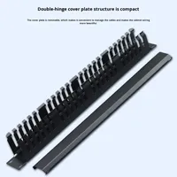 Armoire de gestion de câbles murale en métal 1U 19 pouces 24 ports 48 fentes avec connecteurs Ethernet RJ45 et brosse ignifuge