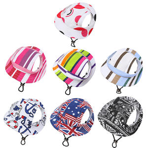 قبعة حيوانات أليفة جديدة للهالوين بتصميم كرتوني مخطط للصيف - قبعة كلاب قابلة للطي من البوليستر للكلاب الصغيرة/المتوسطة/الكبيرة - Product Image 2