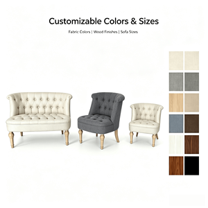 <span class=keywords><strong>Fauteuil</strong></span> compact 100% lin capitonné, chaise d'appoint avec pieds en chêne massif, couleur et taille personnalisables, chaise de détente <span class=keywords><strong>pour</strong></span> chambre, B&B, café - Product Image 4