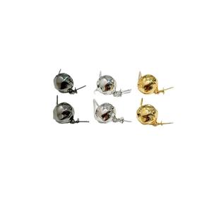 Accesorios de Plata S925 para DIY con Perlas, Joyería de Plata de Moda, Aretes con Cuentas Redondas de 9-13 mm, Bandeja Vacía para Aretes 22238 - Product Image 5