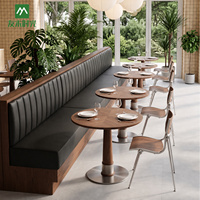 Mobilier de café personnalisé, ensemble de mobilier de restaurant, ensemble de chaises et de tables de café, banquette en cuir PU pour projet hôtelier