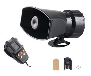 Klaxon de moto, klaxon d'alarme de voiture avec 7 tonalités, klaxon de sirène sans fil, klaxon avec enregistrement vocal, klaxon de sirène 7 tonalités avec télécommande. - Product Image 3