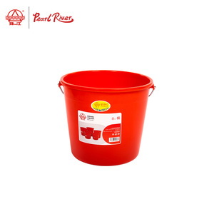 ถังพลาสติกสีแดง Pearl River ขนาด 8 ลิตร ทรงกลม มีหูหิ้ว - Product Image 1