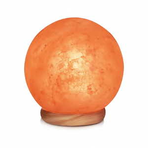 Lámpara de Esfera de Sal del Himalaya Pure Glow, Elegancia Artesanal que Radiante Energía de Calma para un Ambiente Hogareño Pacífico. - Product Image 1
