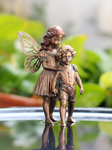 Statuetta di Fate Guardiani in Resina Pronta per la Spedizione, Statua di Fate Sorella e Fratello in Stile Antico, Decorazione Fantasiosa per Casa e Giardino - Product Image 4