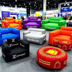 Taburete Inflable Portátil para Publicidad, Otomana Impermeable Sellada al Vacío con Impresión Personalizada para Ferias Comerciales y Eventos - Product Image 1