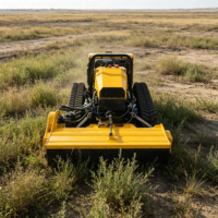 Tondeuse à fléaux diesel sur chenilles de 28,2 kW, coupe de 1400 mm, télécommandée, robuste, tout-terrain, zéro-turn, pour pentes, usage agricole