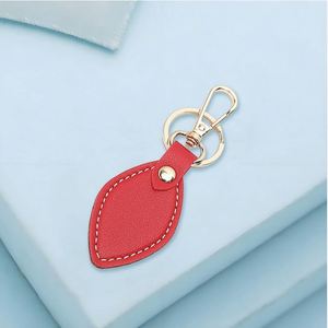 Wholesale Portable PU Leather Keychain Customizable Colorful Waterproof <b>Key</b> <b>Ring</b> Concise Durable <b>Bag</b> Charm Promotional Gift - Product Image 2