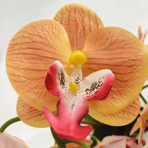 Décoration <span class=keywords><strong>de</strong></span> table d'intérieur, fleurs artificielles <span class=keywords><strong>de</strong></span> graduation, grandes orchidées Phalaenopsis, plante en PE, toucher réaliste, fleurs artificielles roses en <span class=keywords><strong>pot</strong></span> - Product Image 3