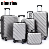 Sac à bagages rigide ABS avec LOGO de marque, Valise de transport, sacs de voyage, Valise de qualité supérieure, 5 en 1