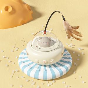 Elektrische Zelfrollende Kat Speelgoed Grappige Interactieve Bouncy Bal Met <span class=keywords><strong>Led</strong></span> Licht Voor Katten En Honden Abs Materiaal Huisdier Speelgoed - Product Image 3