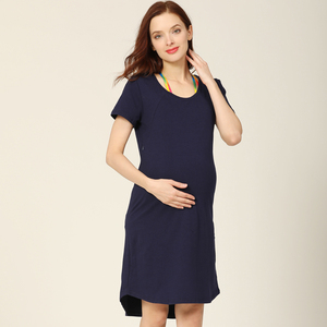Robe de maternité Invisible, <span class=keywords><strong>t</strong></span>-<span class=keywords><strong>shirt</strong></span> d'<span class=keywords><strong>allaitement</strong></span>, fermeture éclair, en coton extensible, pour femmes enceintes, nouvelle collection é<span class=keywords><strong>t</strong></span>é - Product Image 4