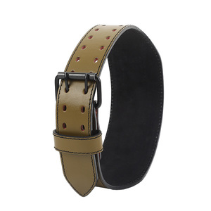 Genuine <b>Leather</b> and <b>Synthetic</b> <b>Leather</b> Mix Classical Gym Belts for Weightlifting Power lifting - Product Image 4