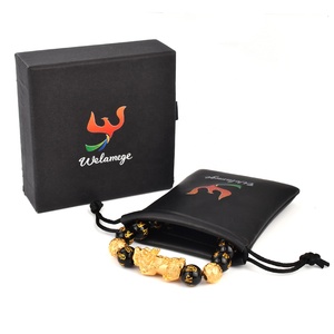<span class=keywords><strong>Bracelet</strong></span> de richesse Feng Shui en <span class=keywords><strong>obsidienne</strong></span> noire, bijoux en or F430, best-seller, pierre naturelle <span class=keywords><strong>Pixiu</strong></span> pour hommes - Product Image 5
