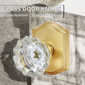 Poignées de porte en laiton pour salle de bain et chambre à coucher avec serrure, installation facile - Product Image 2