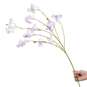 Flores Artificiales de Guisante Greenway Azules y Moradas, Planta Completa de 6 Ramas, Arreglos Florales Decorativos para el Hogar y Festivales - Product Image 5