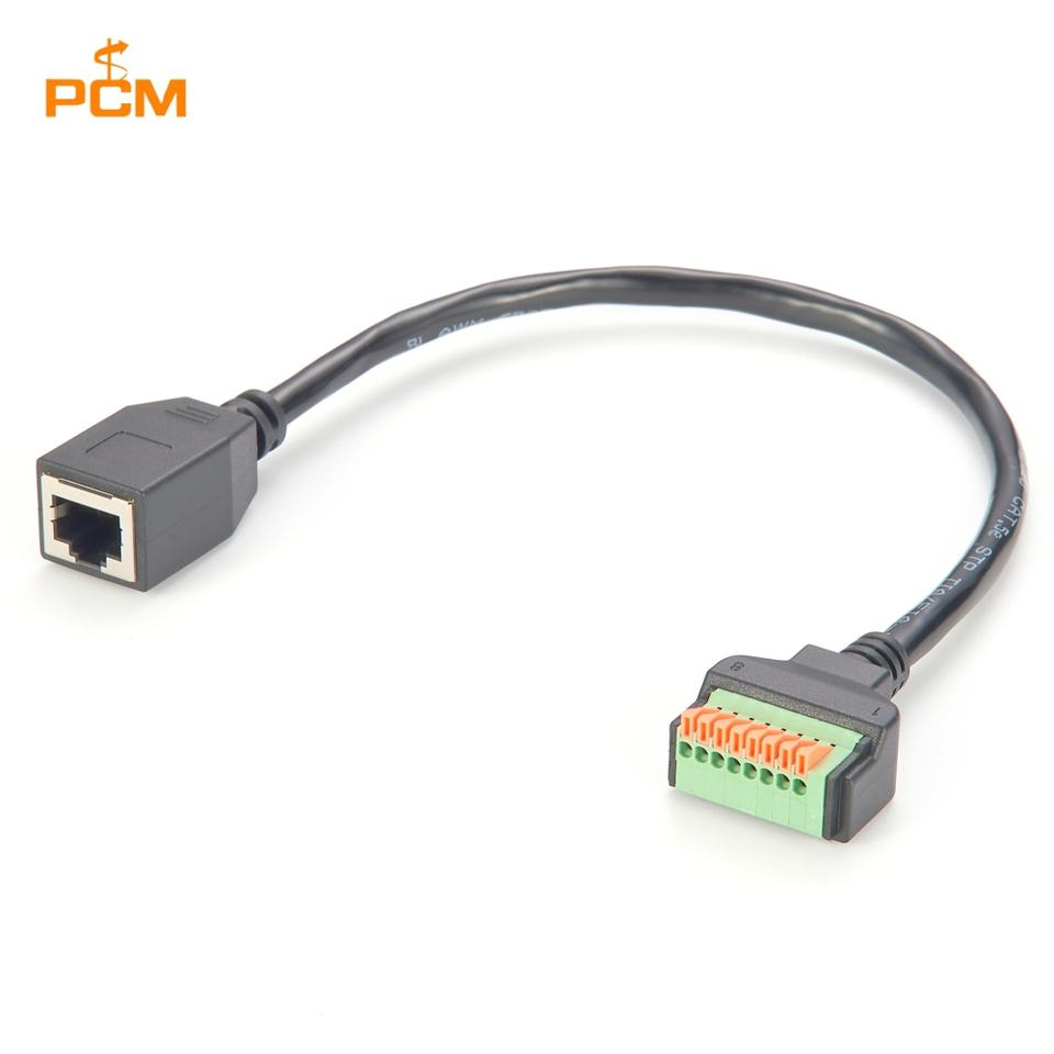 RJ45 Female Socket to Push Button Terminal Block Extender Cable for ...