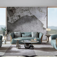Vente chaude usine : Canapé compact en cuir pleine fleur de style italien luxe léger, mobilier de luxe léger, choix pour le commerce en gros