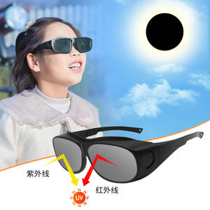 Gafas para Eclipse, Montura Completa Negra, 10 Niveles de Transmitancia de Luz, Protección UV, Observación del Eclipse Solar, Verano 2024 - Product Image 1