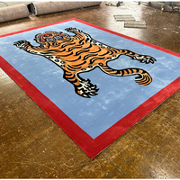 Hand Tufted Wool Carpet Living Room Tiger Design Area Rugs Bed Room Whole Sale Price Home Decoration