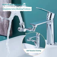 Robinet à bras articulé avec buse universelle rotative, aérateur, raccord rotatif, extension anti-éclaboussures, température de l'eau 60°C, atmosphérique
