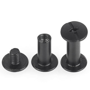 Factory Price Black Zinc Stainless Steel <b>Binding</b> Post in M3 M4 M5 M6 Sizes for Leather Belts with Chicago <b>Screw</b> Metric System - Product Image 5