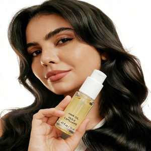 Aceite para el cabello de 13 ml, ligero y multiusos, con aceite de borraja para cabello rizado, lacio y dañado, nutritivo, que realza el brillo e hidrata. - Product Image 1