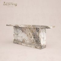 Console en marbre de style victorien avec comptoir en pierre, design italien moderne de luxe