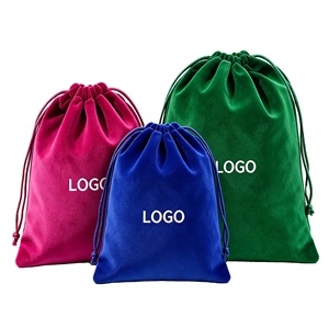 Bolsa de Terciopelo Plegable con Cordón, Bolsa de Terciopelo Personalizada con Logotipo para Gafas de Sol, Joyería, Cosméticos, Artículos Pequeños, Bolsa de Regalo - Product Image 1