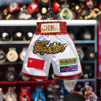 Short de boxe gladiateur pour femmes professionnel personnalisé en gros ceinture épaisse thaïlande or boxe Muay Thai hommes Stretch