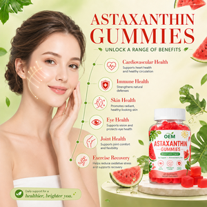 กัมมี่แอสตาแซนธินธรรมชาติแบรนด์ส่วนตัว สำหรับเสริมสารต้านอนุมูลอิสระและสุขภาพผิว รสเบอร์รี่วีแกน - Product Image 3