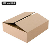 Boîte d'expédition en carton ondulé personnalisée, carton robuste pour l'emballage de bijoux, logo personnalisé, options de taille et de matériau, fabrication en usine