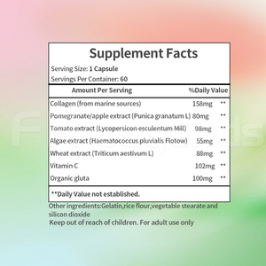 Cápsulas Blanqueadoras de Glutatión de Alta Calidad OEM, Iluminan la Piel, Refuerzan el Sistema Inmunológico, Suplemento de Colágeno y Glutatión - Product Image 4