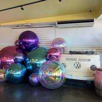Ballon publicitaire gonflable géant de 50 cm en PVC brillant irisé, 40 pouces, impression UV, résistant au soleil et à l'eau, logo personnalisé