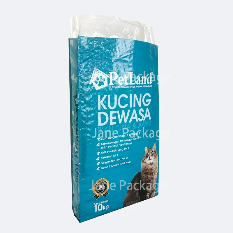 Recycle PP Woven Bag Factory Supplier Packaging matte Bopp laminated pet Food Animal Feed food cat cheap 40lbs 20kg