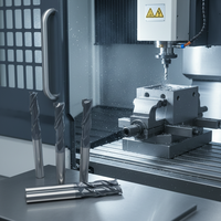 AlTin en carbure de tungstène enduit 8*100 pour l'usinage CNC fraise en carbure de tungstène OEM ODMTungsten
