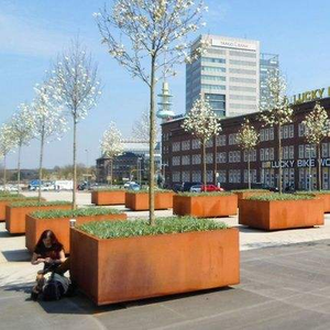 Maceta de Acero Corten Cortada con Láser para Hogar y Jardín - Ecológica, para Colgar en la Pared, Uso en Interiores/Exteriores, Venta al Por Mayor Disponible - Product Image 1