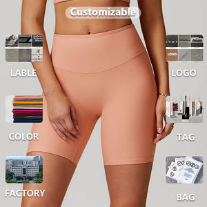 Abbigliamento sportivo da palestra all'ingrosso Joyyoung a vita alta per il dimagrimento di elementi essenziali per il Fitness Yoga linea di <span class=keywords><strong>pantaloncini</strong></span> per le donne - Product Image 5