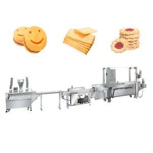 Kolay kullanım gofret bisküvi üretim hattı/bisküvi üretim hattı/küçük bisküvi yapma makinesi