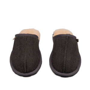 Chaussons d'hiver chauds pour hommes avec plateforme, semelle extérieure antidérapante en TPR, design brodé et doublure en <span class=keywords><strong>peau</strong></span> <span class=keywords><strong>de</strong></span> <span class=keywords><strong>mouton</strong></span> douce - Product Image 5