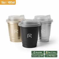 Gobelet en aluminium jetable personnalisé avec logo, 9 oz, 16 oz, 20 oz, recyclable, réutilisable, pour bière, boissons froides, camping, fête, vente en gros, OEM, ODM