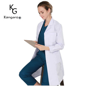 Cure mediche Poli Cotone Anti Pilling Ospedale Personale Uniforme Bianco del Laboratorio Cappotto - Product Image 1