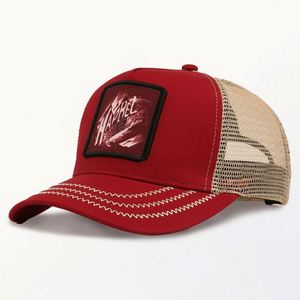 Gorras de camionero personalizadas al por mayor de 5 paneles con diseño de animales, bordado, parche tejido, logotipo, malla, cierre a presión, alta calidad, unisex - Product Image 5