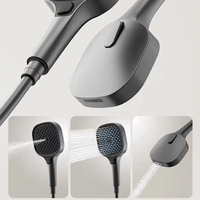 Robinet de douche intelligent à affichage LED de la température, commande par bouton, touches de piano, design moderne, en cuivre et céramique, pour usage hôtelier