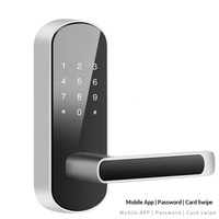Cerradura de Puerta de Madera de Una Sola Lengüeta Estable RFTC RF-086 con Soporte para Huella Dactilar, Código y Tarjeta de Memoria, Habilitada para Wi-Fi Tuya, Grado C Universal
